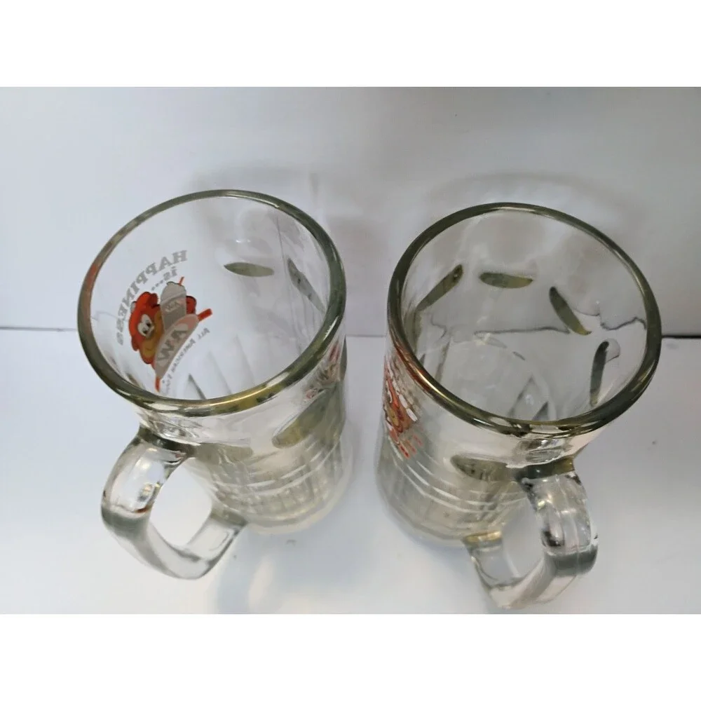 Lot of 2 A&W Root Beer Glass Mugs 2021 Great Root Bear Happiness Is Stein